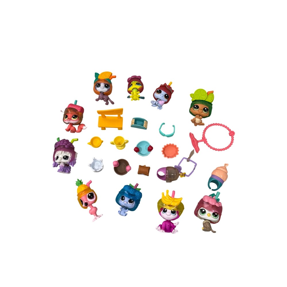 Littlest‎ Pet Shop LPS Hungry Pets Thirsty Pets Theme Lot Accessories